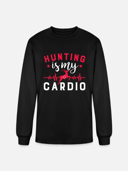 Hunting Is My Cardio - Men's Long Sleeve T-Shirt - black