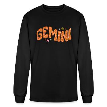 Starry Gemini - Men's Long Sleeve T-Shirt - black - Front