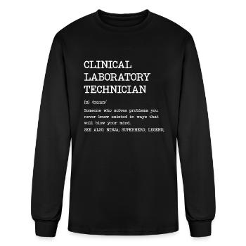 Clinical Laboratory Technician Definition - Men's Long Sleeve T-Shirt - black - Front
