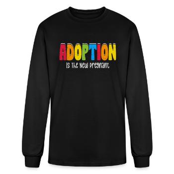 Adoption Is The New Pregnant Family Adoptive Mom - Men's Long Sleeve T-Shirt - black - Front
