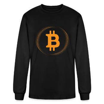 Bitcoin Ellipse Oval Master Future of Money Design - Men's Long Sleeve T-Shirt - black - Front