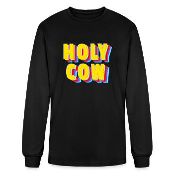 Holy Cow, colourful - Men's Long Sleeve T-Shirt - black - Front
