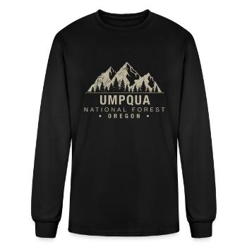 Umpqua National Forest Oregon - Men's Long Sleeve T-Shirt - black - Front