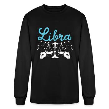 Libra Zodiac Sign - Men's Long Sleeve T-Shirt - black - Front