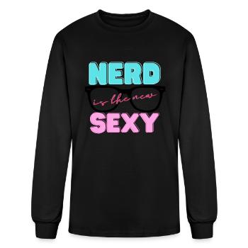 Nerd = Sexy - Men's Long Sleeve T-Shirt - black - Front