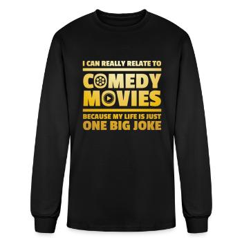 Comedy Movies Goer - Men's Long Sleeve T-Shirt - black - Front
