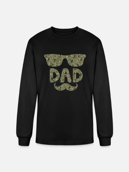 Dad Life Camo - Men's Long Sleeve T-Shirt - black