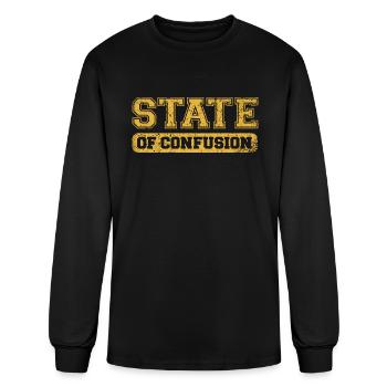 State Of Confusion - Men's Long Sleeve T-Shirt - black - Front