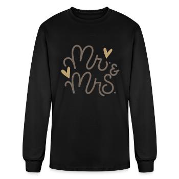 Mr and Mrs - Men's Long Sleeve T-Shirt - black - Front