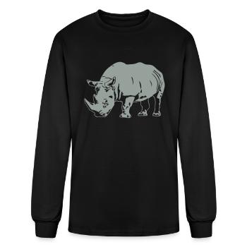 Rhino - Safari - Men's Long Sleeve T-Shirt - black - Front
