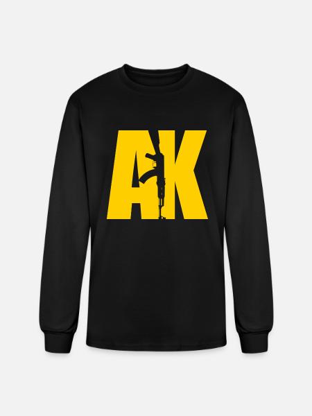 AK47 YELLOW - Men's Long Sleeve T-Shirt - black