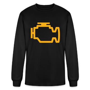 Check engine - Men's Long Sleeve T-Shirt - black - Front
