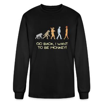 Humanity Animal Comedy - Men's Long Sleeve T-Shirt - black - Front