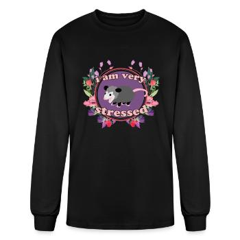 I Am Very Stressed Sadness - Men's Long Sleeve T-Shirt - black - Front