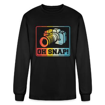 Photography Photographer Oh Snap - Men's Long Sleeve T-Shirt - black - Front