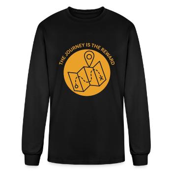 The journey is the reward - Men's Long Sleeve T-Shirt - black - Front