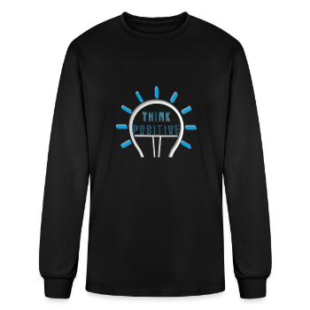 think positive - Men's Long Sleeve T-Shirt - black - Front