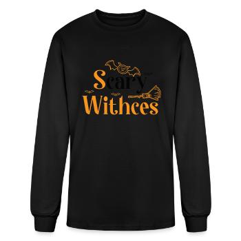 SCARY WITHCES - Men's Long Sleeve T-Shirt - black - Front