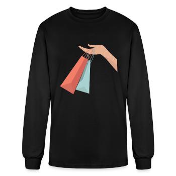 Shop bag - Men's Long Sleeve T-Shirt - black - Front