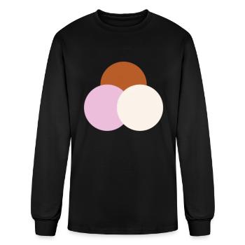 Three Scoops Of Neapolitan Ice Cream - Men's Long Sleeve T-Shirt - black - Front
