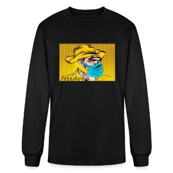 freedom - Men's Long Sleeve T-Shirt - black - Front