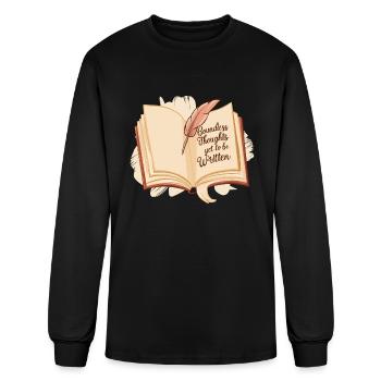 Boundless Thoughts Yet To Be Written Book/Journal - Men's Long Sleeve T-Shirt - black - Front