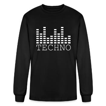 techno - Men's Long Sleeve T-Shirt - black - Front