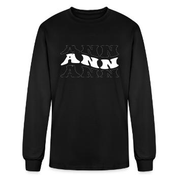 Funny Ann Groovy 4 Men Women Cool Ann Tie Dye - Men's Long Sleeve T-Shirt - black - Front