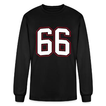 Number Sixty Six 66 - Men's Long Sleeve T-Shirt - black - Front