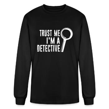 Private Detective Undercover Investigator Funny - Men's Long Sleeve T-Shirt - black - Front