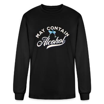 May Contain Alcohol - Men's Long Sleeve T-Shirt - black - Front