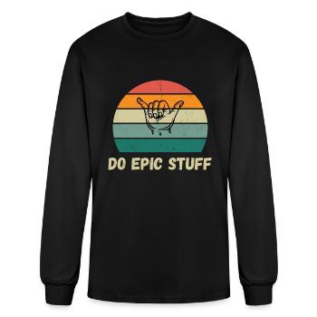 Do Epic Stuff - Men's Long Sleeve T-Shirt - black - Front