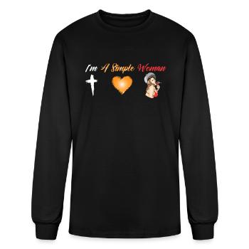 I m A Simple Woman Welder - Men's Long Sleeve T-Shirt - black - Front