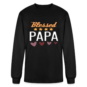 Blessed Papa - Men's Long Sleeve T-Shirt - black - Front