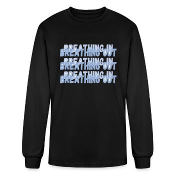 Breathing In and Out - Men's Long Sleeve T-Shirt - black - Front