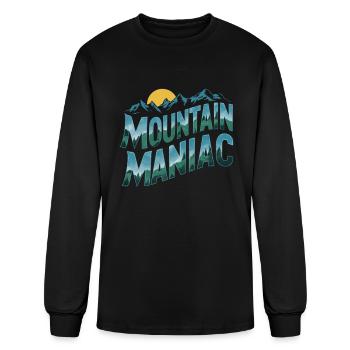 Mountain Maniac - Men's Long Sleeve T-Shirt - black - Front