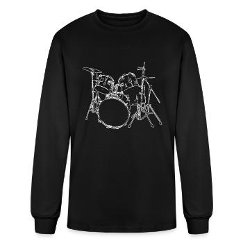 Drums - Men's Long Sleeve T-Shirt - black - Front