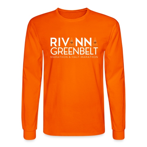 RIVANNA GREENBELT (all white text) - Men's Long Sleeve T-Shirt