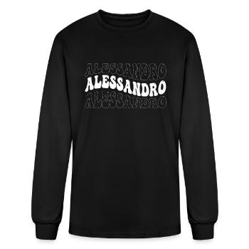 Funny Alessandro Groovy 4 Men Women Cool - Men's Long Sleeve T-Shirt - black - Front