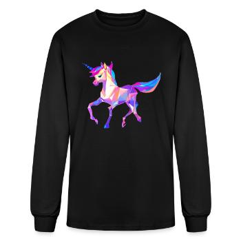 abstract unicorn - Men's Long Sleeve T-Shirt - black - Front