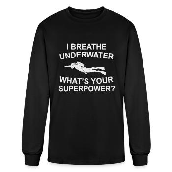 i breathe - Men's Long Sleeve T-Shirt - black - Front