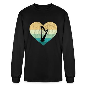 Ireland I Love Irish Harp - Men's Long Sleeve T-Shirt - black - Front