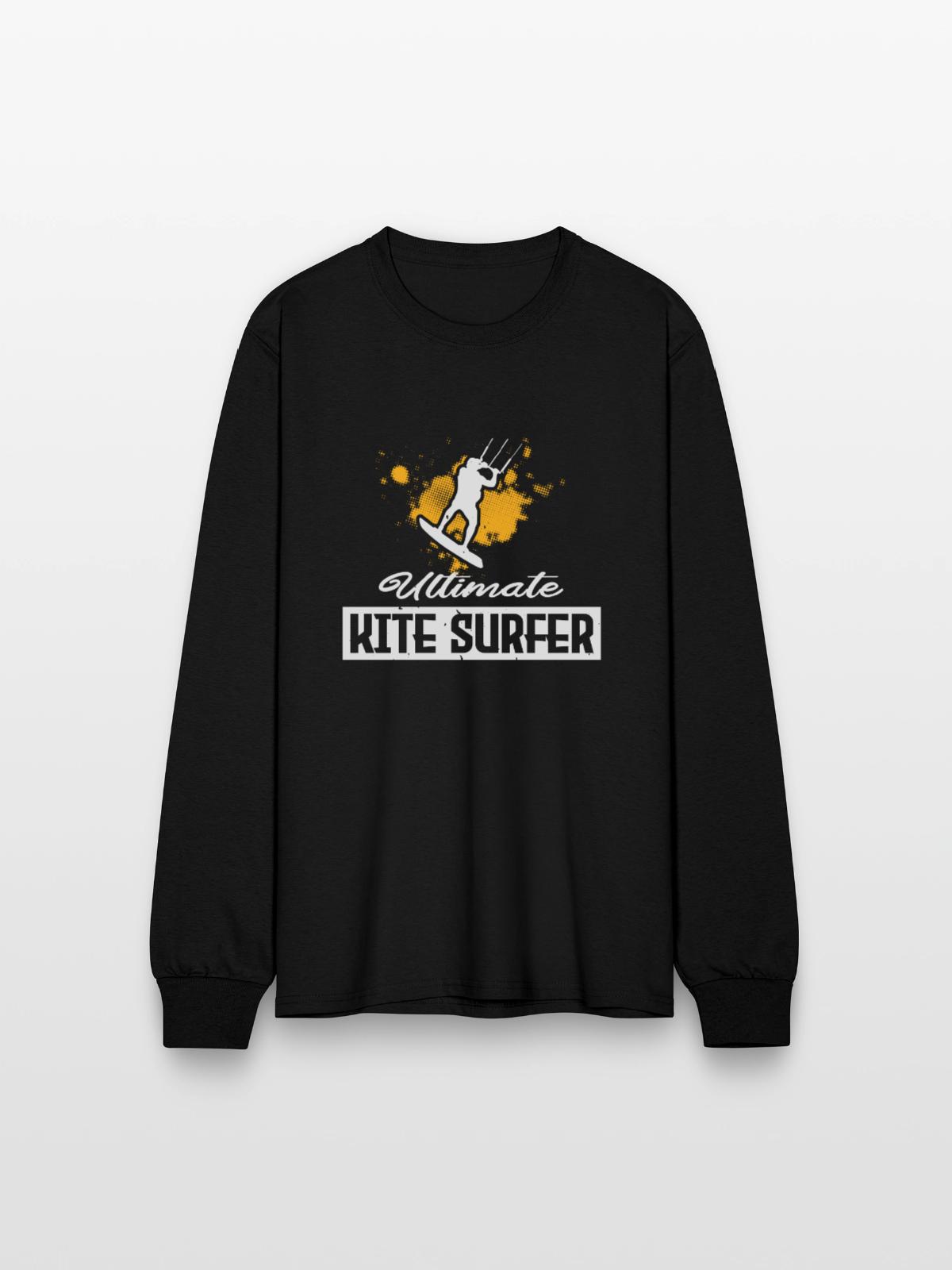 Kite Ultimate - Men's Long Sleeve T-Shirt - black - Front