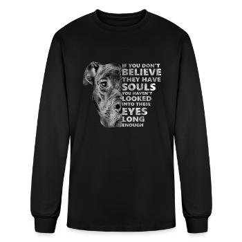 Soul Pitbull Love Dog Lover - Men's Long Sleeve T-Shirt - black - Front