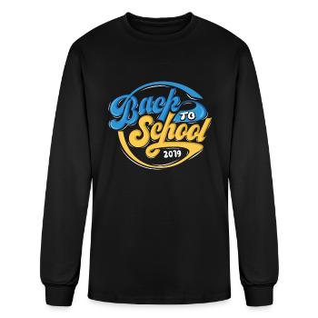 Back To School Slogan - Men's Long Sleeve T-Shirt - black - Front