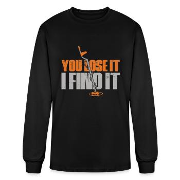 Treasure Hunter Metal Detector Treasure Hunting - Men's Long Sleeve T-Shirt - black - Front