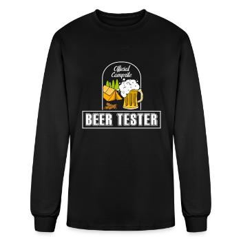 Beer Tester On The Camping Site - Men's Long Sleeve T-Shirt - black - Front