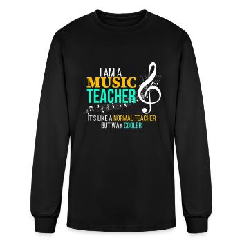 Funny Music Teacher Music Teacher Cool Teacher - Men's Long Sleeve T-Shirt - black - Front