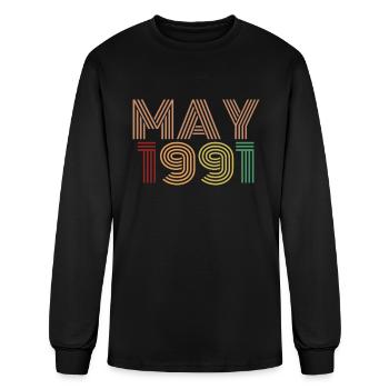 May 1991 Vintage Design - Men's Long Sleeve T-Shirt - black - Front