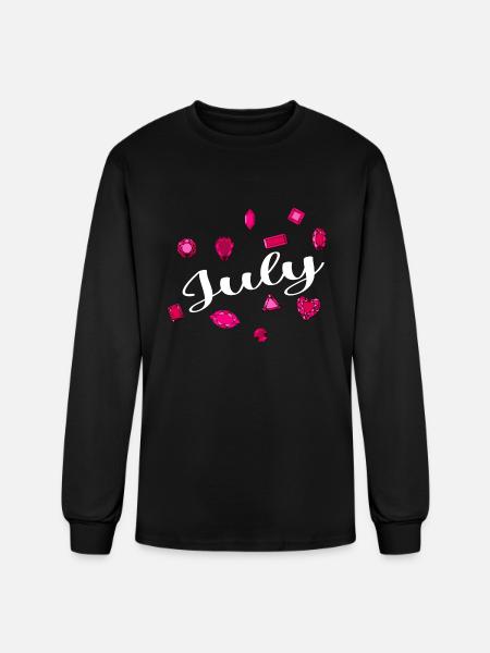 July Birthstone - Men's Long Sleeve T-Shirt - black